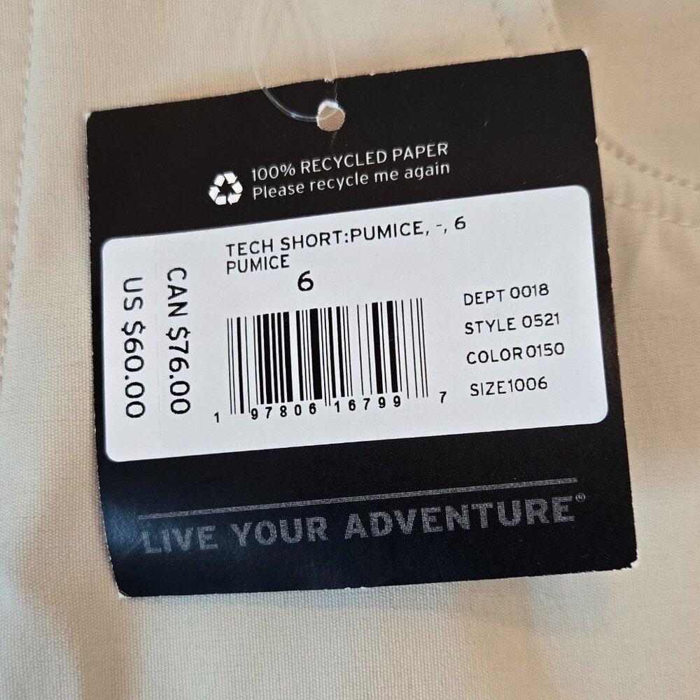 EDDIE BAUER Women's Tech Shorts Sz: 6 Pumice (Khaki) - Picture 10 of 10